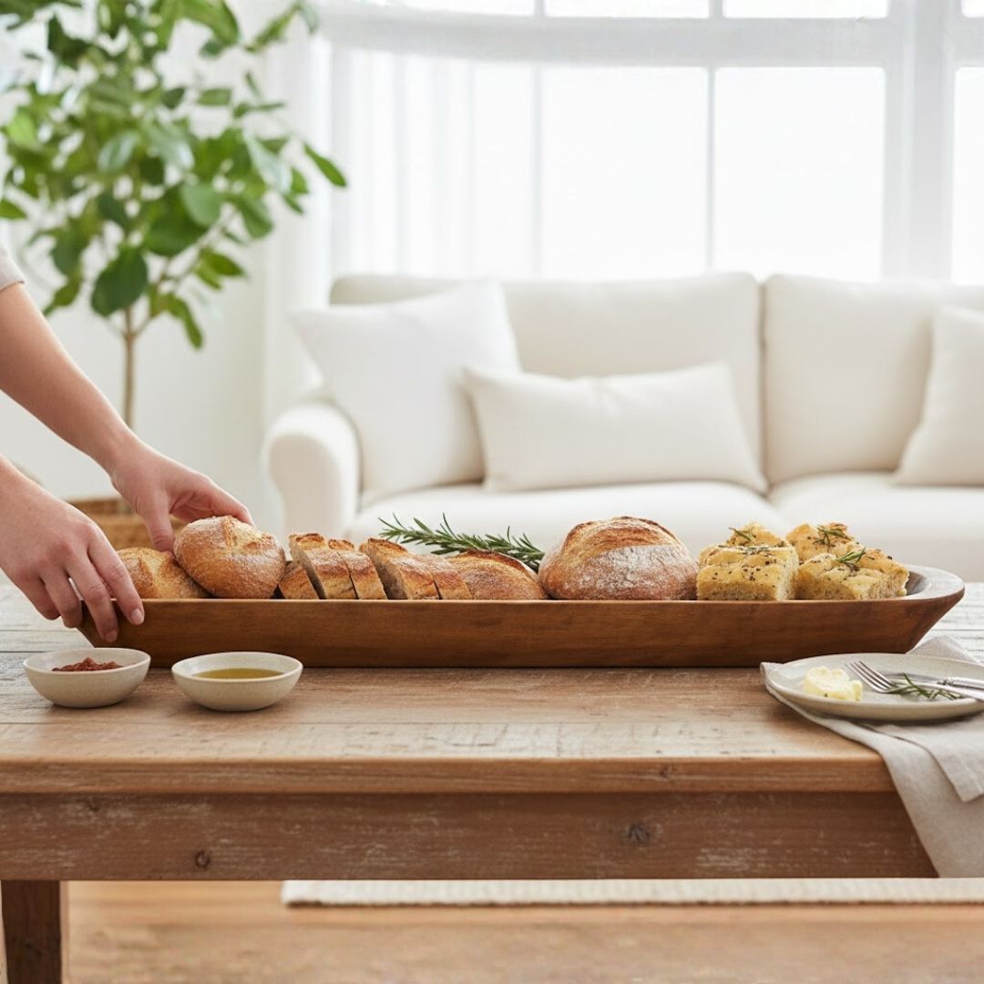 Long Cavity Platter: Eco-Friendly Dining Elegance